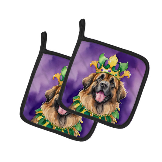 Buy this Leonberger King of Mardi Gras Pair of Pot Holders