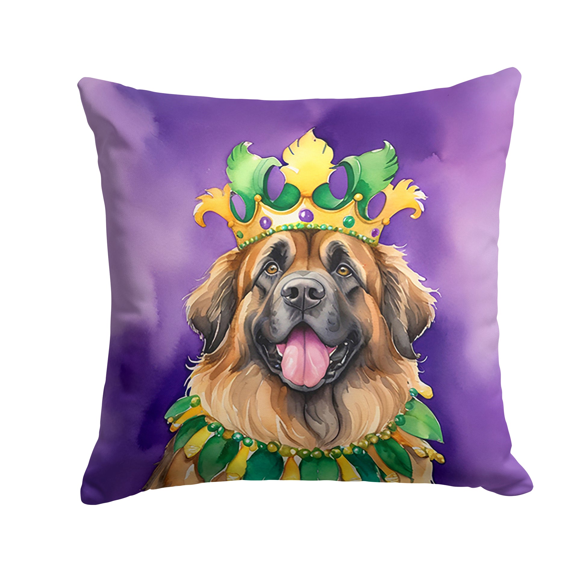 Buy this Leonberger King of Mardi Gras Throw Pillow