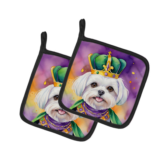 Buy this Maltese King of Mardi Gras Pair of Pot Holders