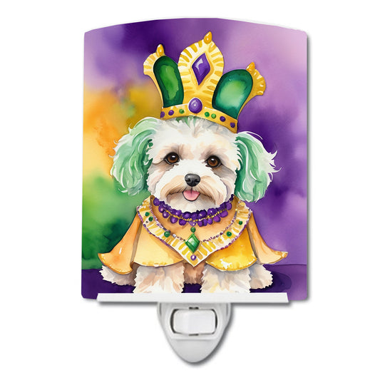 Buy this Maltipoo King of Mardi Gras Ceramic Night Light