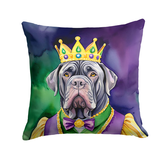 Buy this Neapolitan Mastiff King of Mardi Gras Throw Pillow