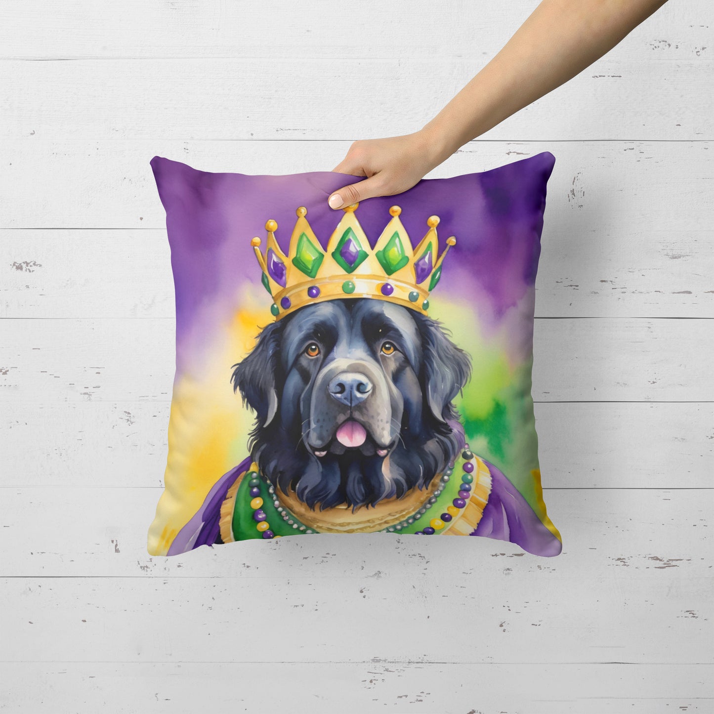 Newfoundland King of Mardi Gras Throw Pillow