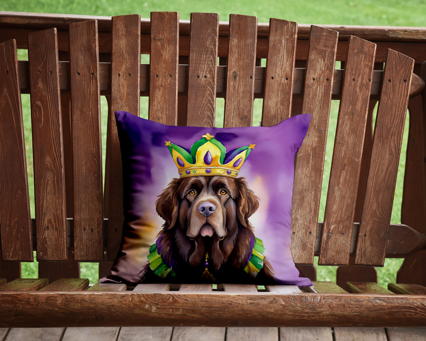 Newfoundland King of Mardi Gras Throw Pillow