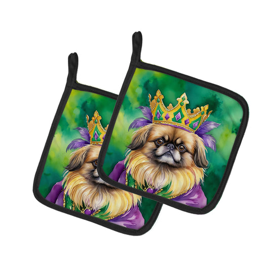 Buy this Pekingese King of Mardi Gras Pair of Pot Holders