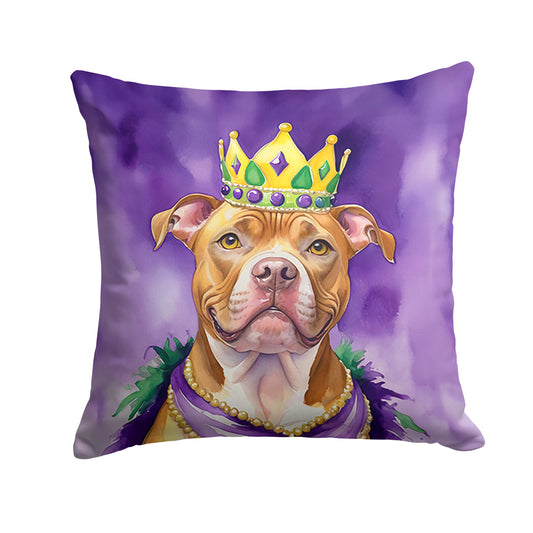 Buy this Pit Bull Terrier King of Mardi Gras Throw Pillow