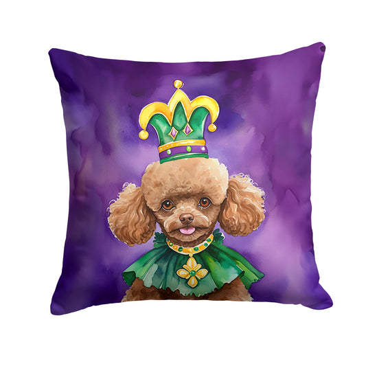 Buy this Poodle King of Mardi Gras Throw Pillow