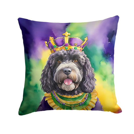 Buy this Portuguese Water Dog King of Mardi Gras Throw Pillow