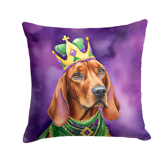 Buy this Redbone Coonhound King of Mardi Gras Throw Pillow