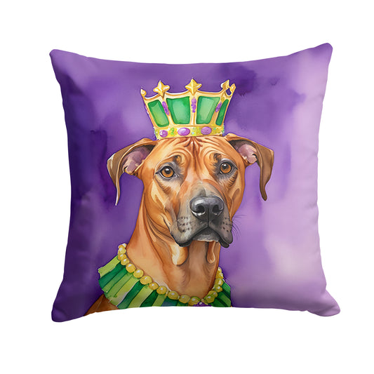 Buy this Rhodesian Ridgeback King of Mardi Gras Throw Pillow