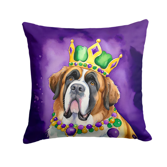 Buy this Saint Bernard King of Mardi Gras Throw Pillow