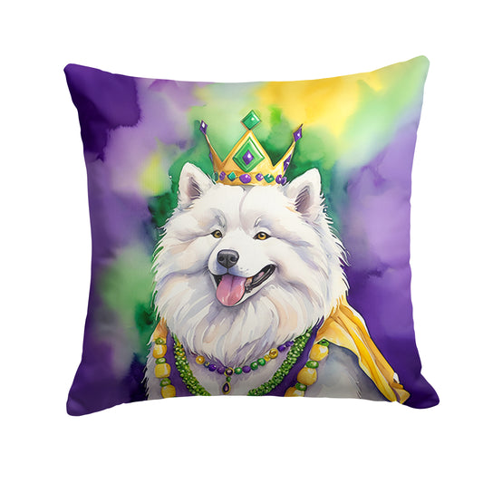 Buy this Samoyed King of Mardi Gras Throw Pillow