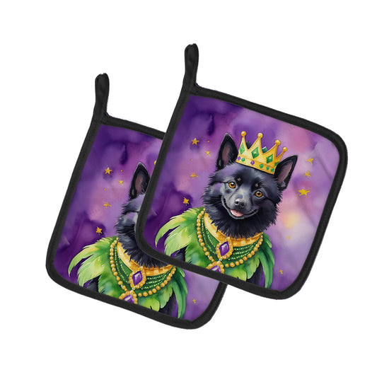 Buy this Schipperke King of Mardi Gras Pair of Pot Holders