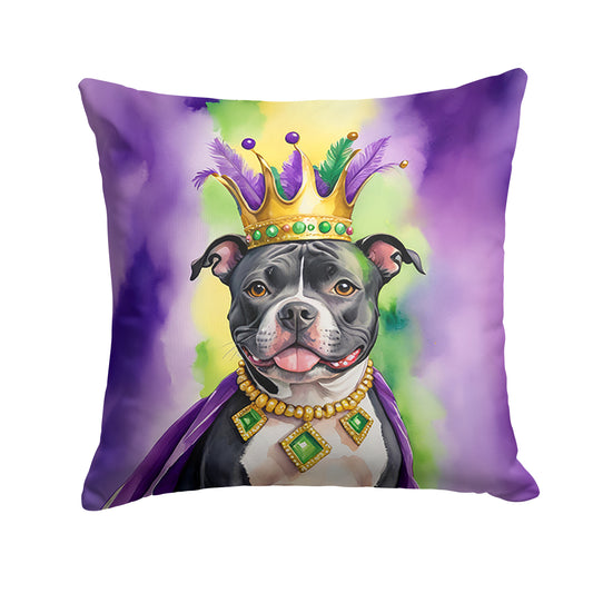 Buy this Staffordshire Bull Terrier King of Mardi Gras Throw Pillow