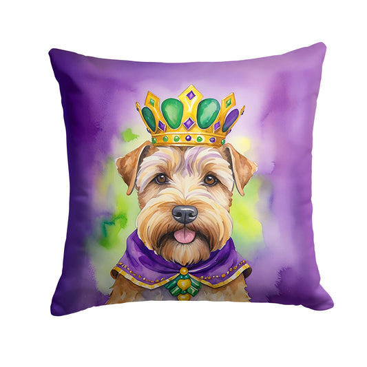 Buy this Wheaten Terrier King of Mardi Gras Throw Pillow