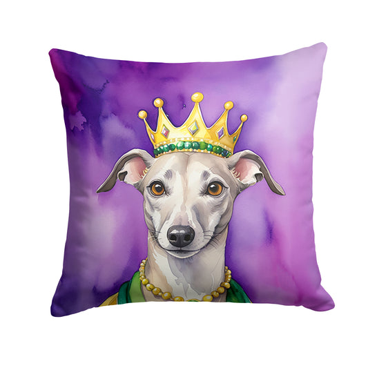 Buy this Whippet King of Mardi Gras Throw Pillow