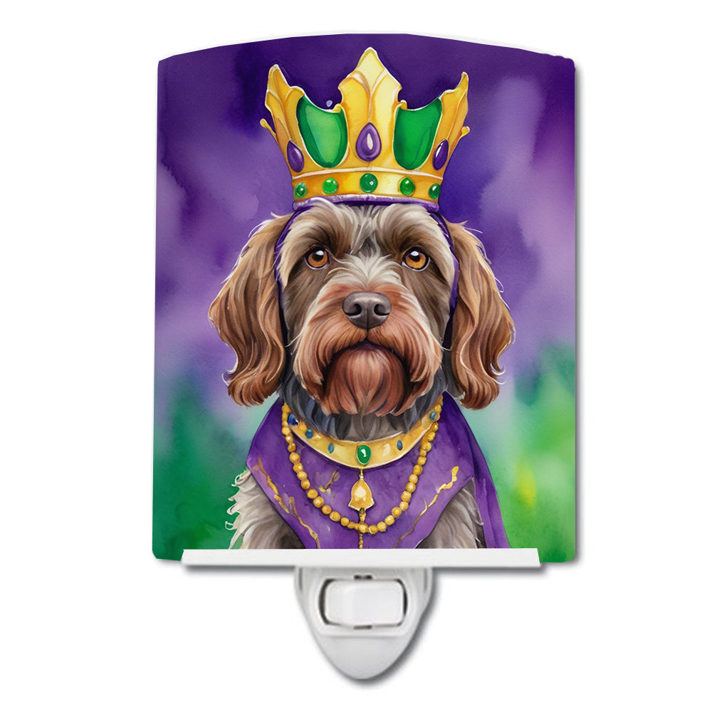 Buy this Wirehaired Pointing Griffon King of Mardi Gras Ceramic Night Light