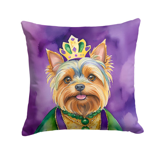 Buy this Yorkshire Terrier King of Mardi Gras Throw Pillow