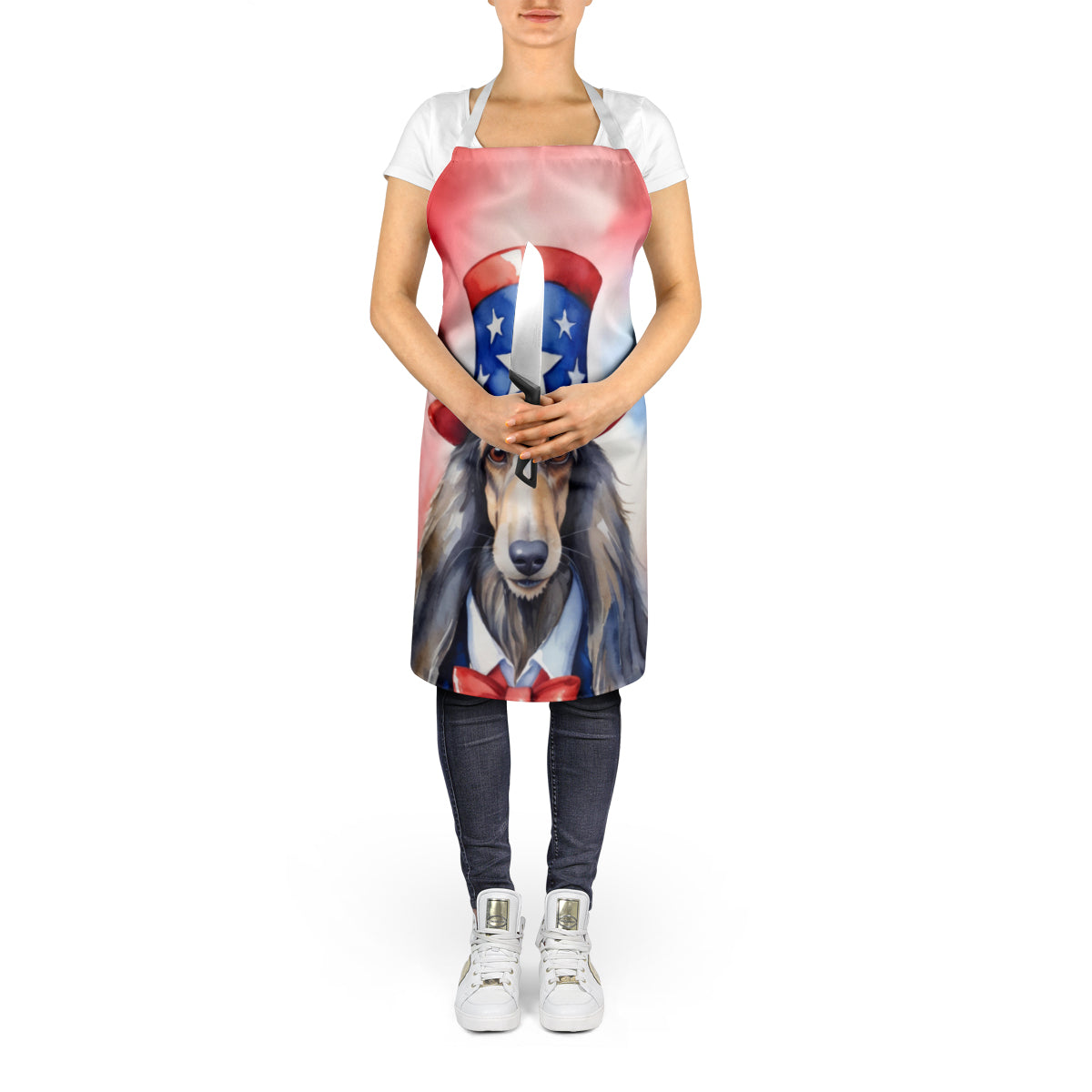 Afghan Hound Patriotic American Apron