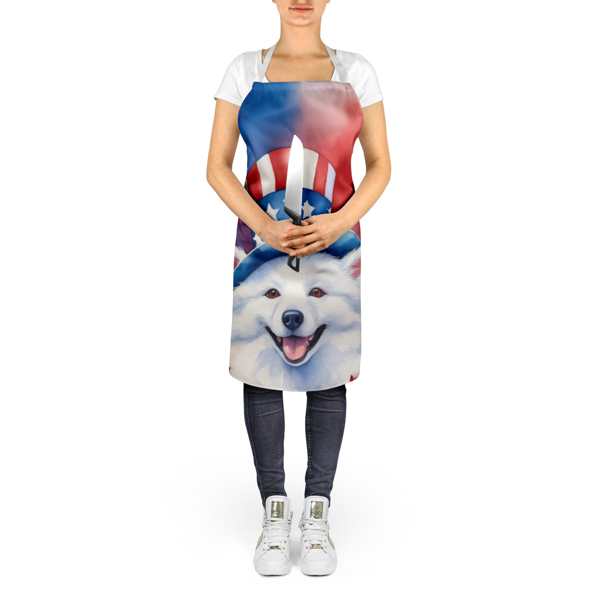 American Eskimo Patriotic American Apron