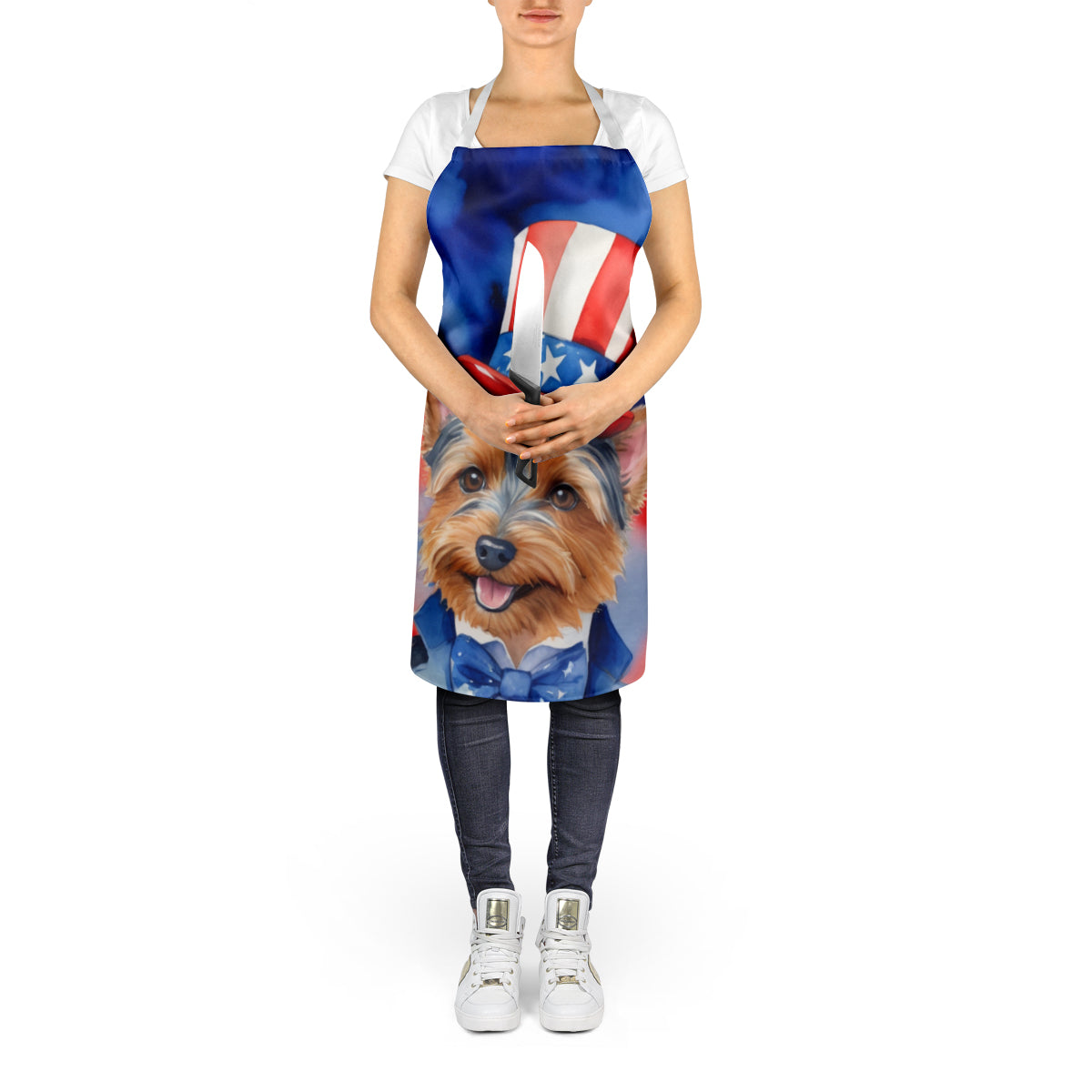 Australian Terrier Patriotic American Apron