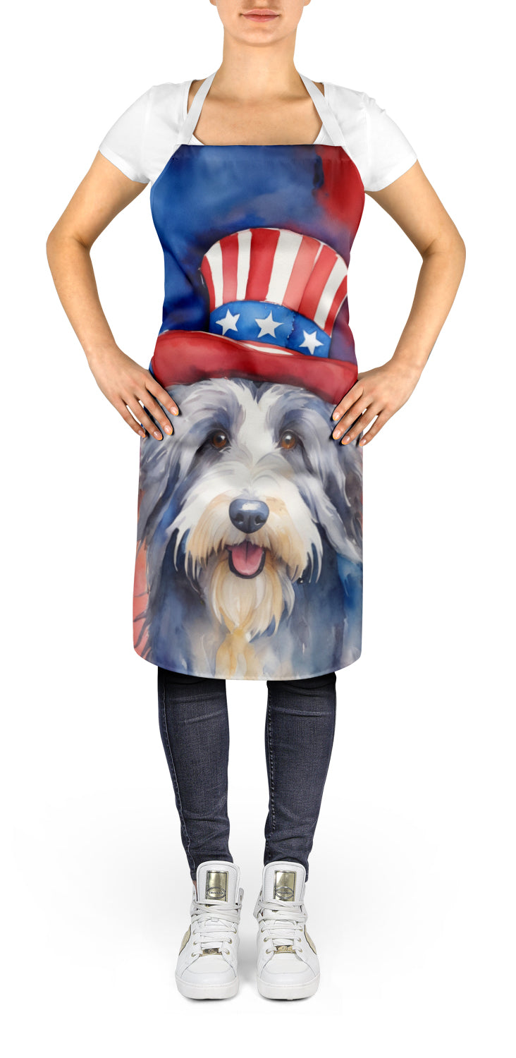 Bearded Collie Patriotic American Apron