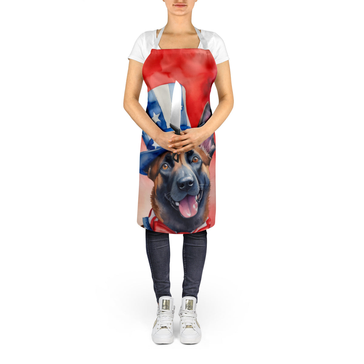 Belgian Malinois Patriotic American Apron