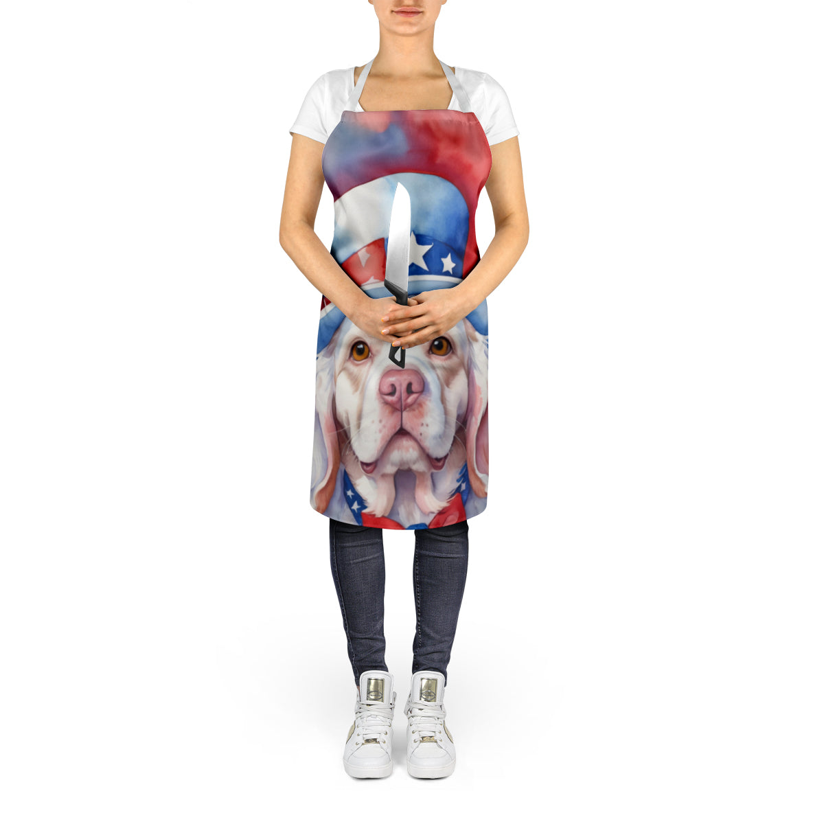 Clumber Spaniel Patriotic American Apron