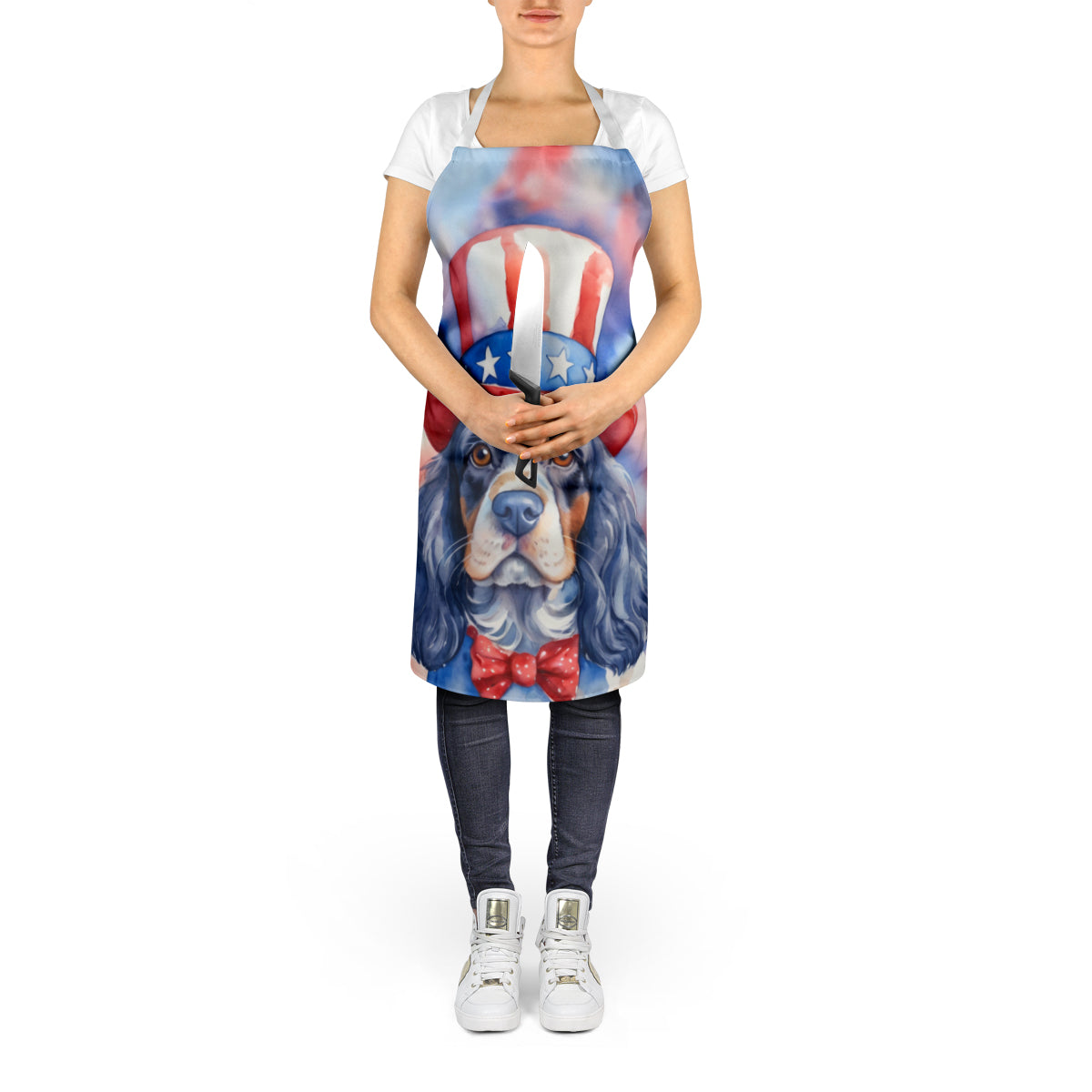 Cocker Spaniel Patriotic American Apron