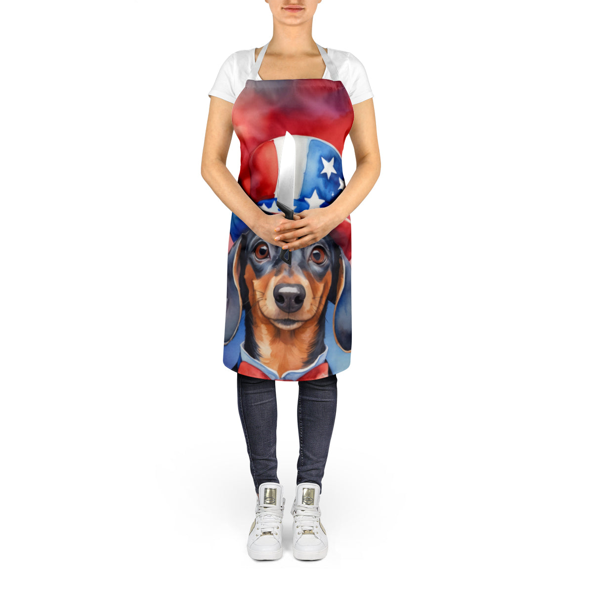 Dachshund Patriotic American Apron