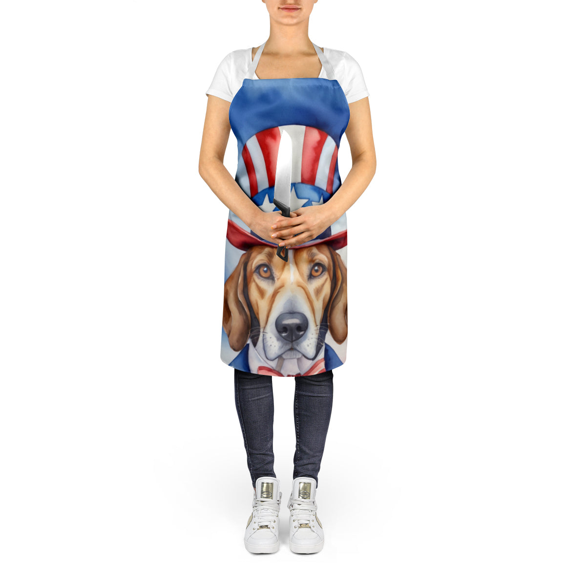 English Foxhound Patriotic American Apron