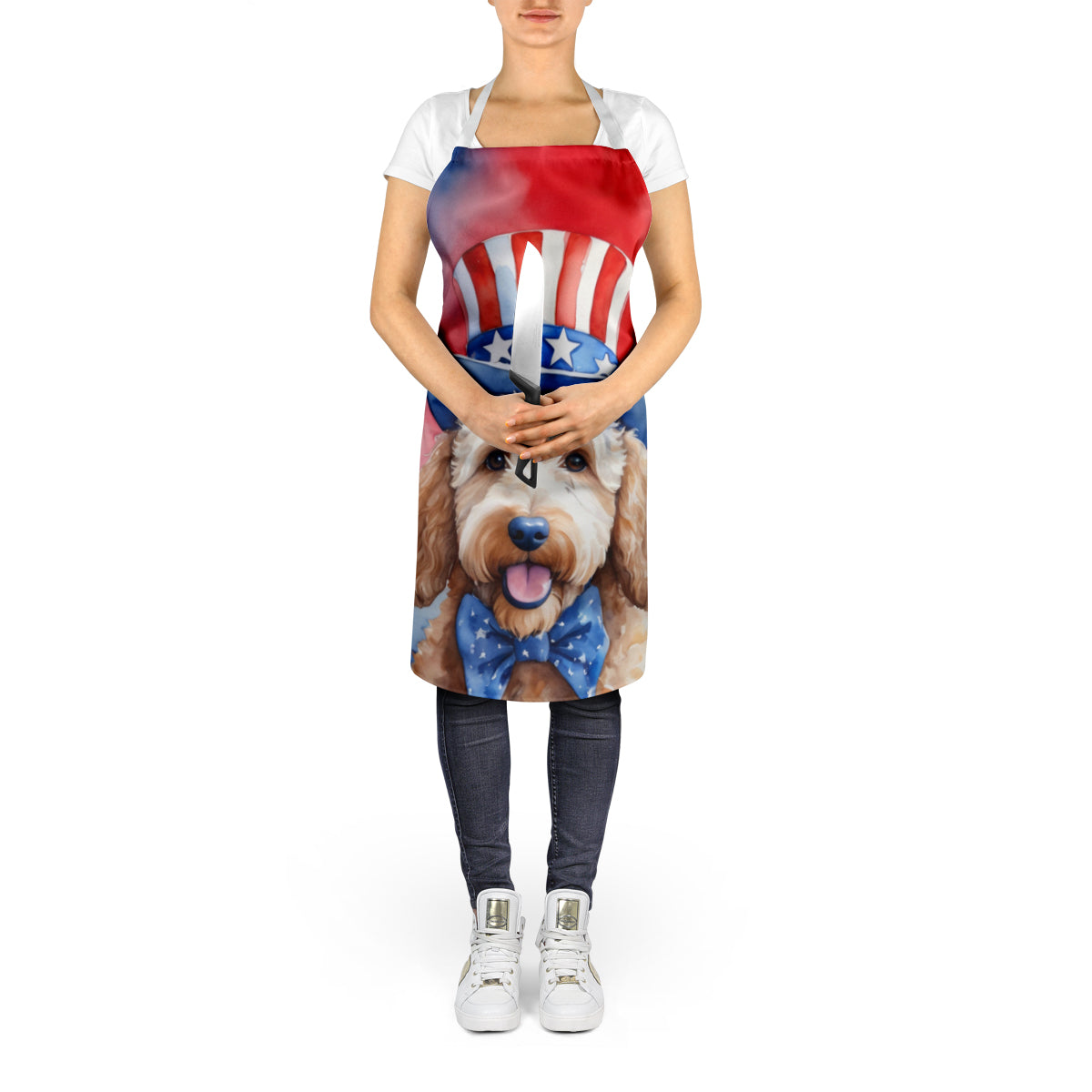 Goldendoodle Patriotic American Apron