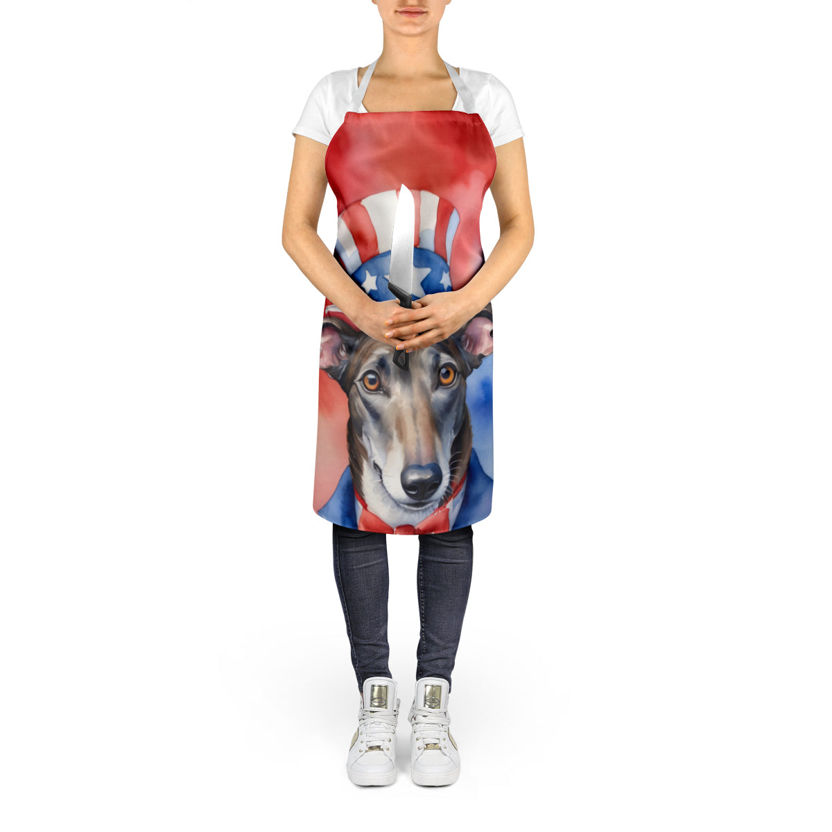 Greyhound Patriotic American Apron