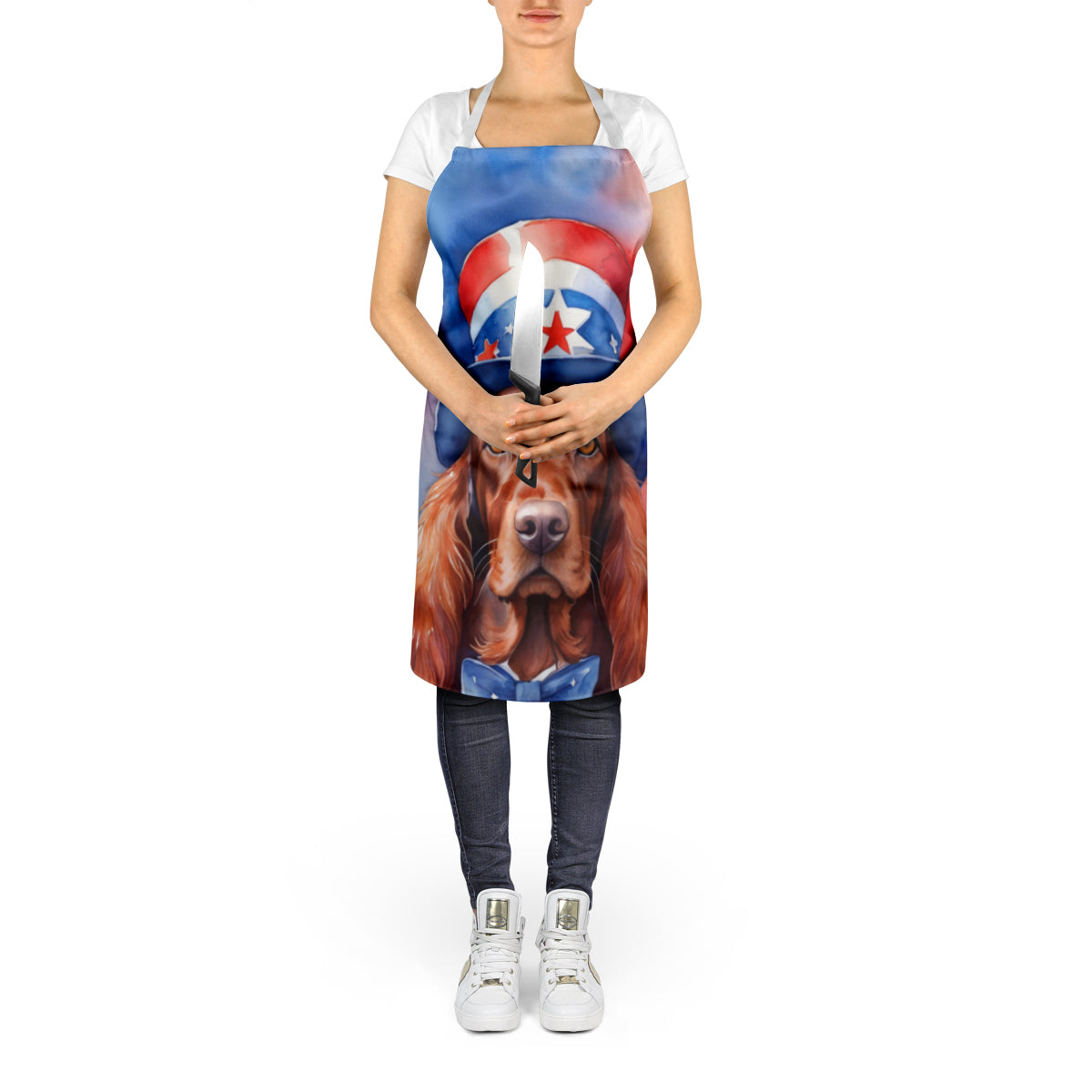 Irish Setter Patriotic American Apron