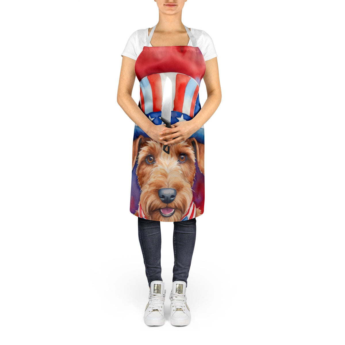 Irish Terrier Patriotic American Apron