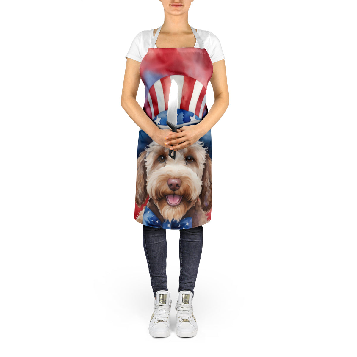 Labradoodle Patriotic American Apron