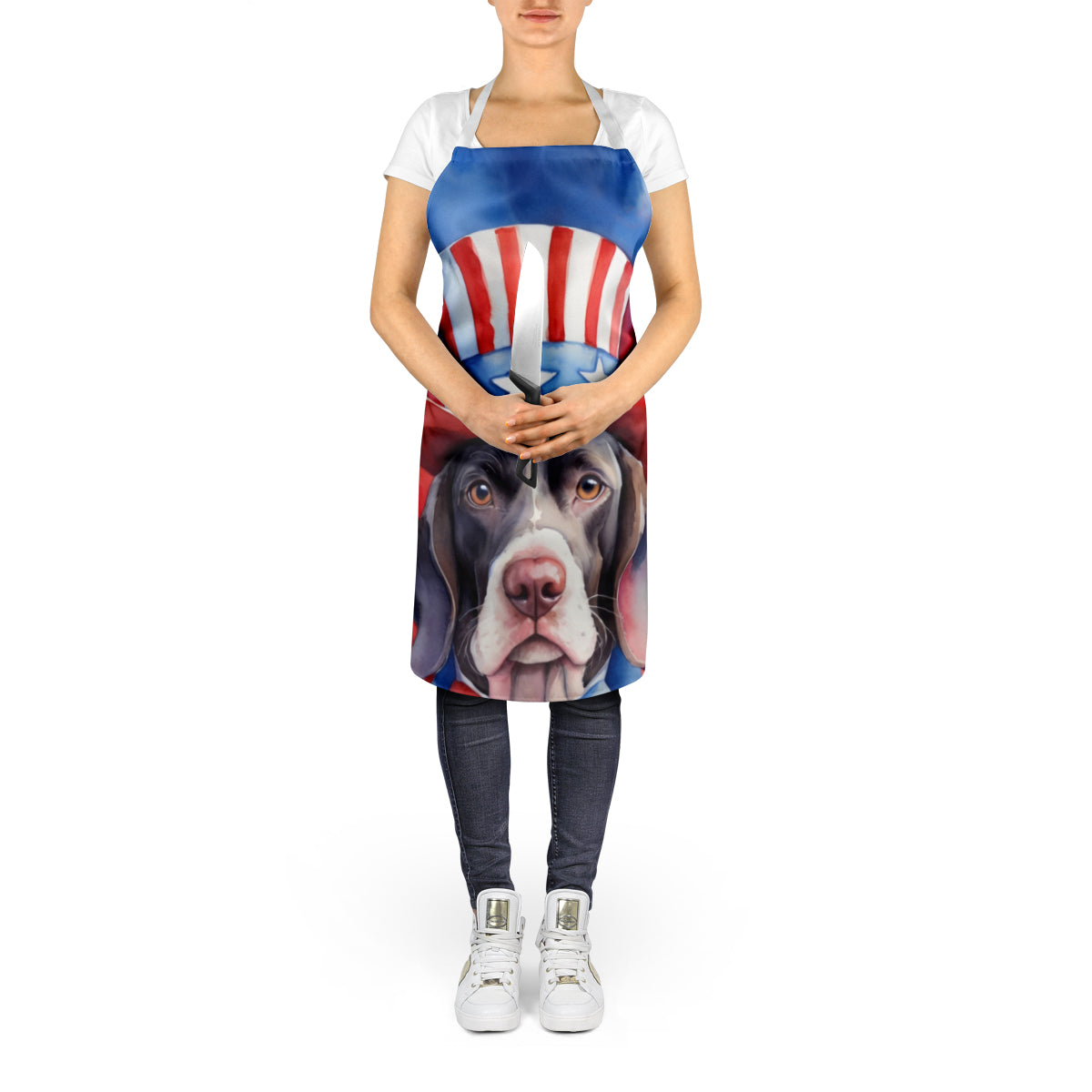 Pointer Patriotic American Apron