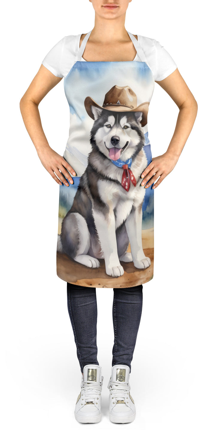 Alaskan Malamute Cowboy Welcome Apron