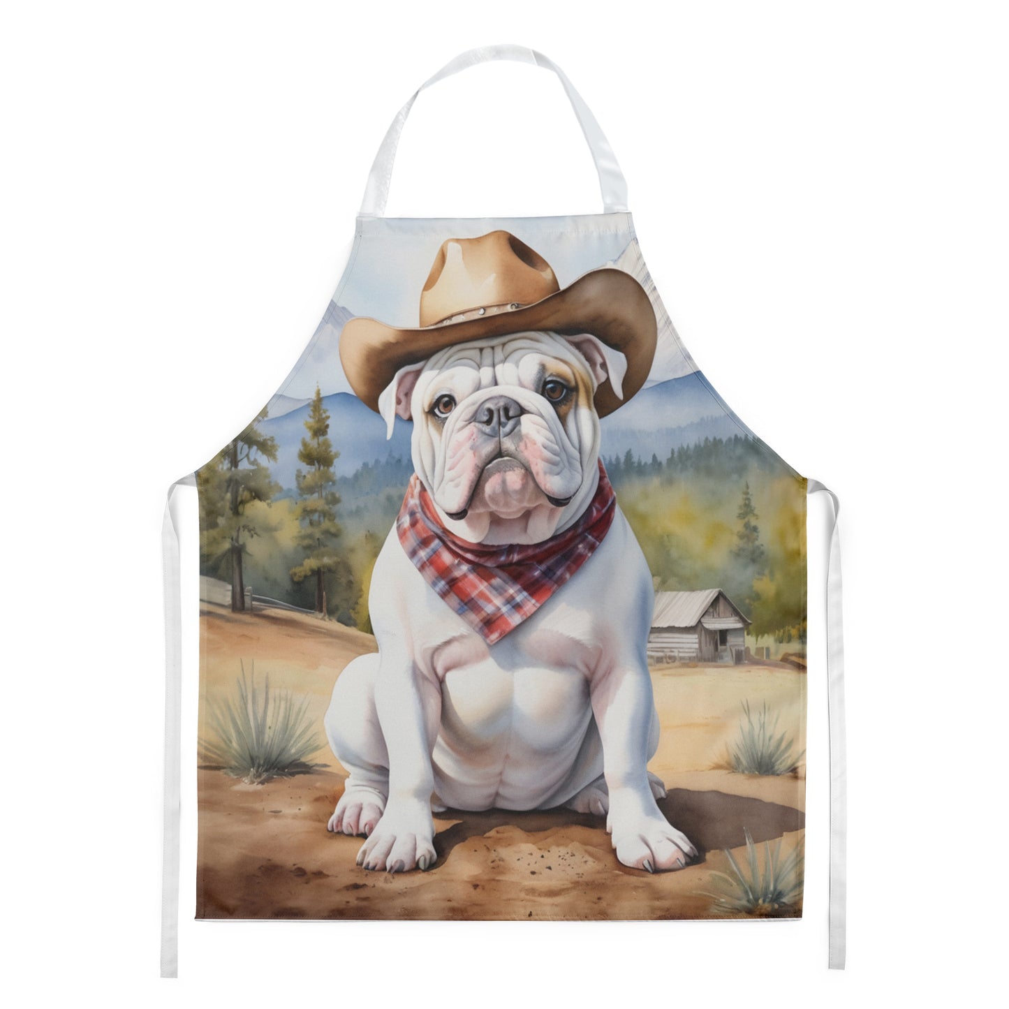 Buy this English Bulldog Cowboy Welcome Apron