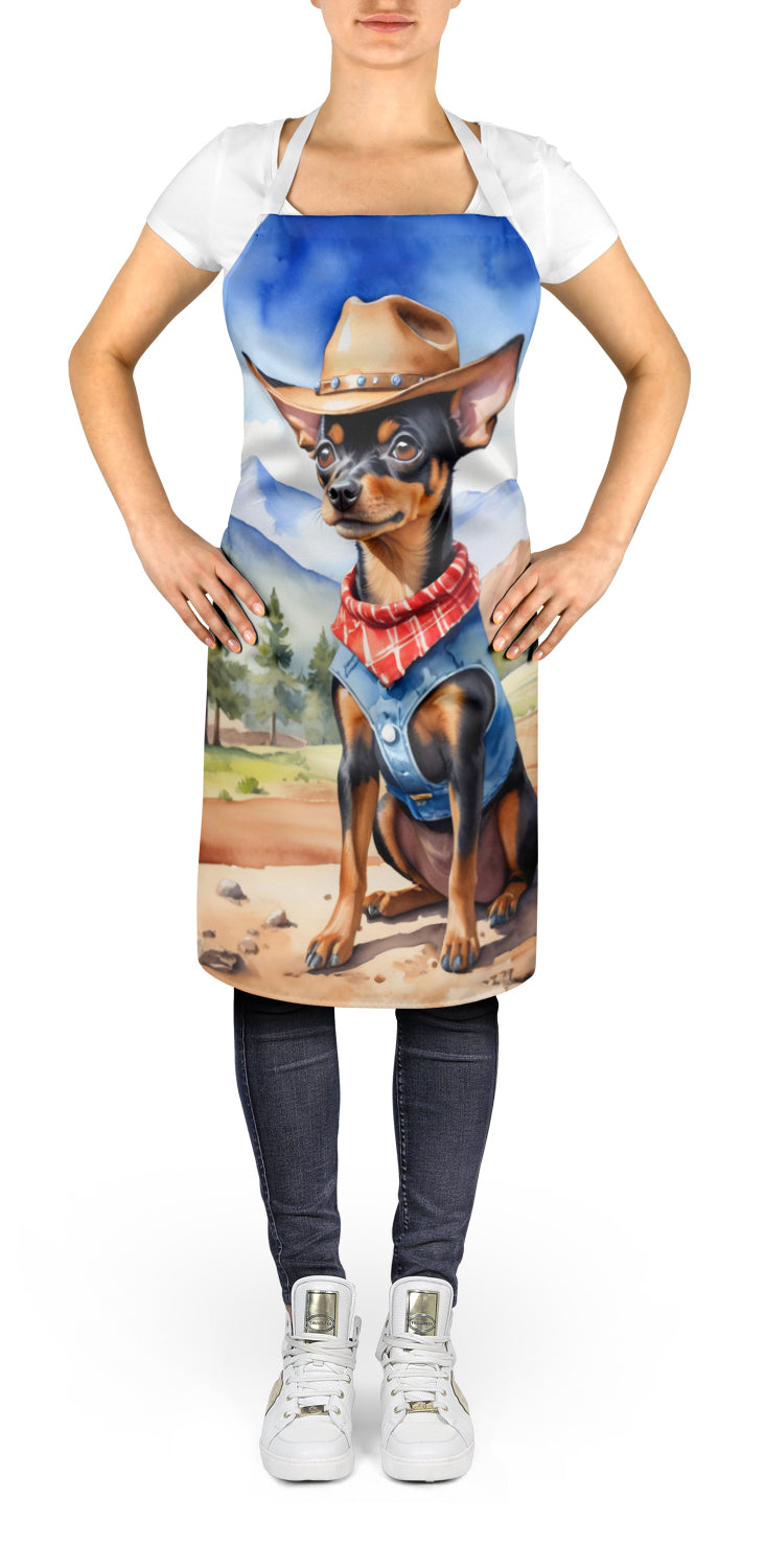 Miniature Pinscher Cowboy Welcome Apron