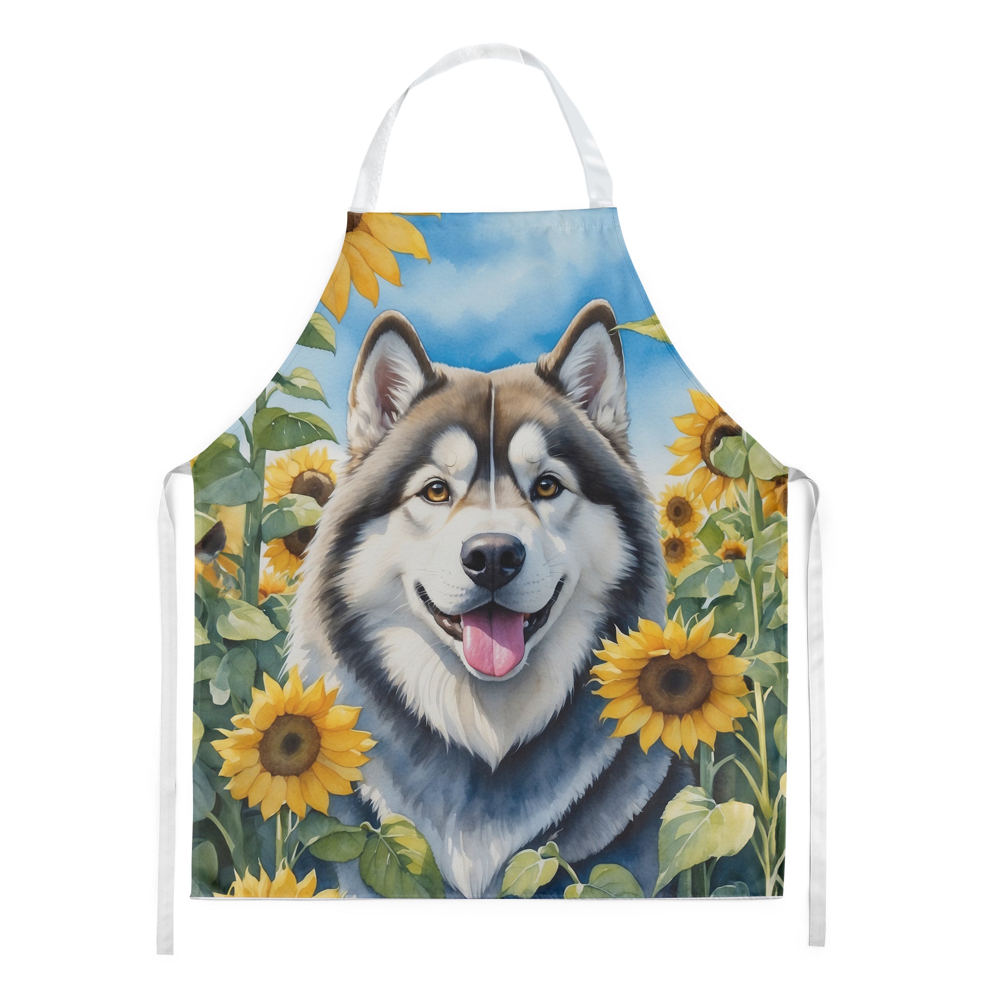 Buy this Alaskan Malamute in Sunflowers Apron