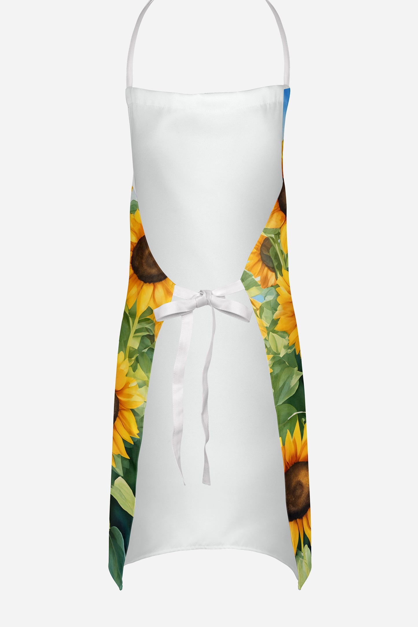 American English Coonhound in Sunflowers Apron