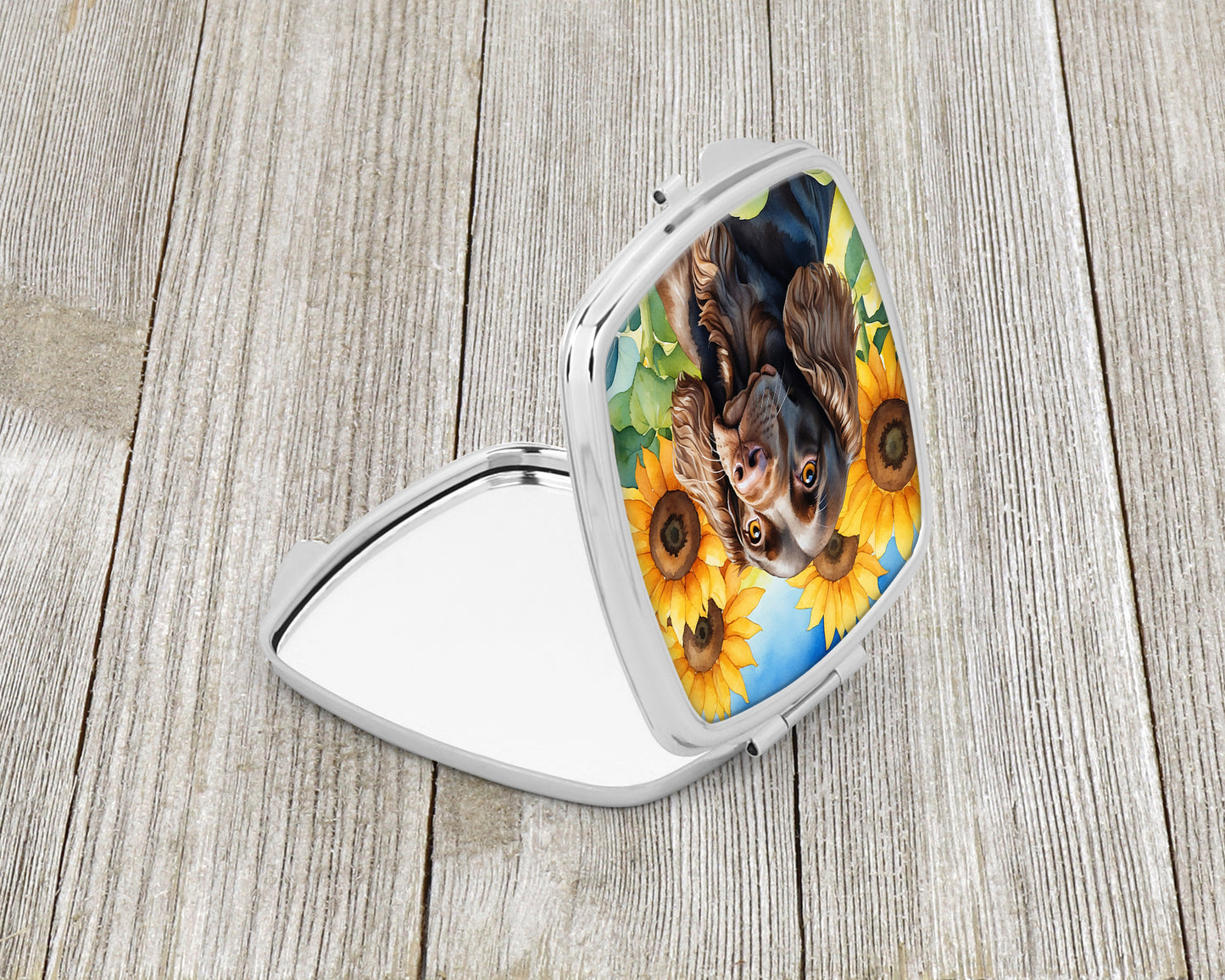 Boykin Spaniel in Sunflowers Compact Mirror