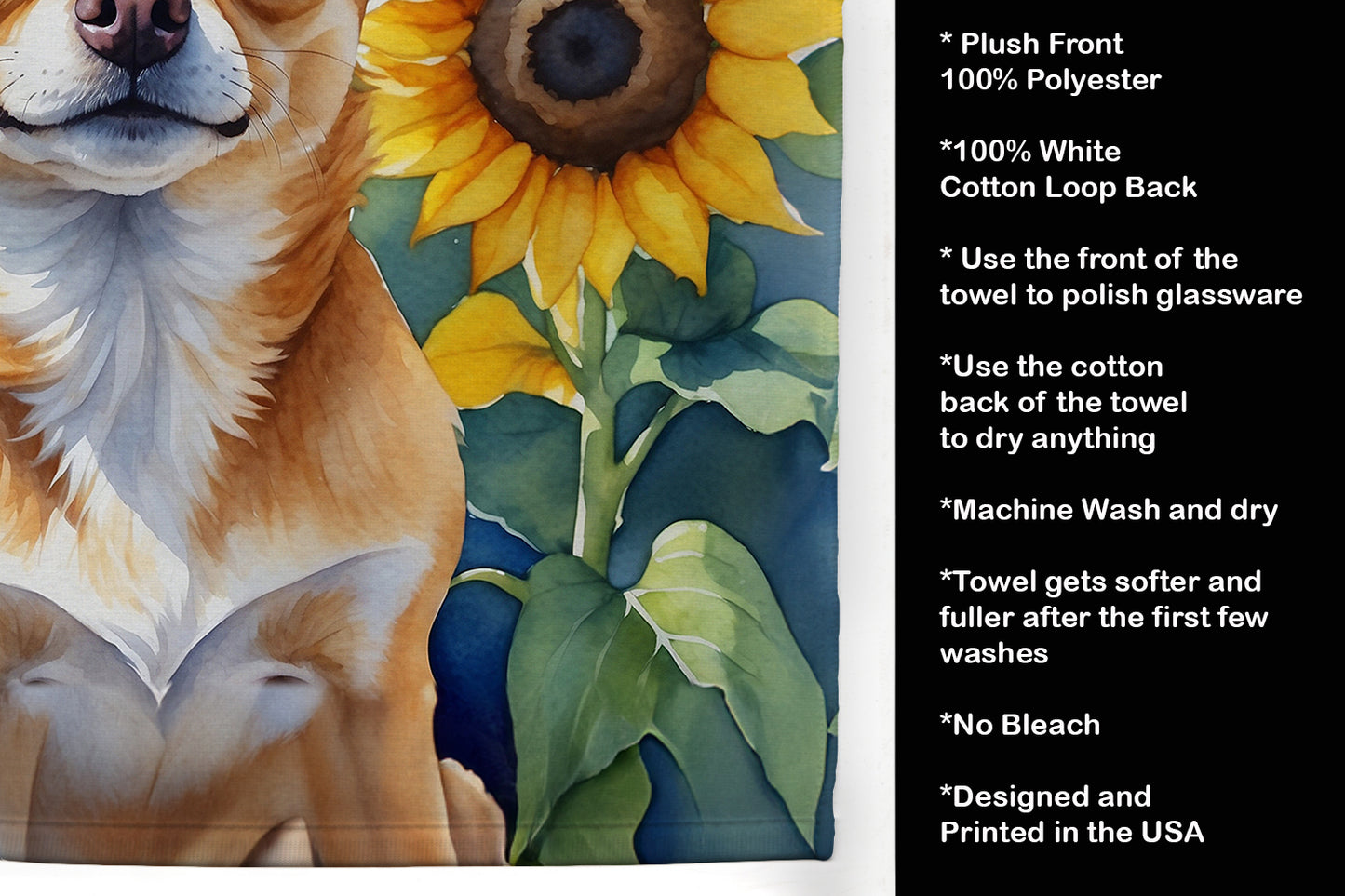 Chihuahua in Sunflowers Kitchen Towel