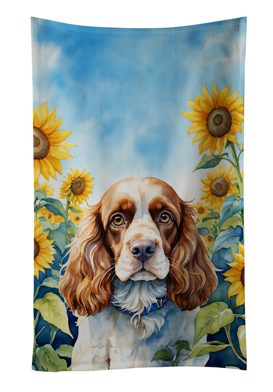 Buy this Cocker Spaniel in Sunflowers Kitchen Towel