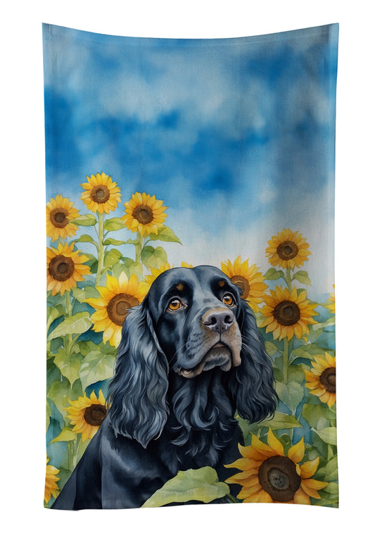 Buy this Cocker Spaniel in Sunflowers Kitchen Towel