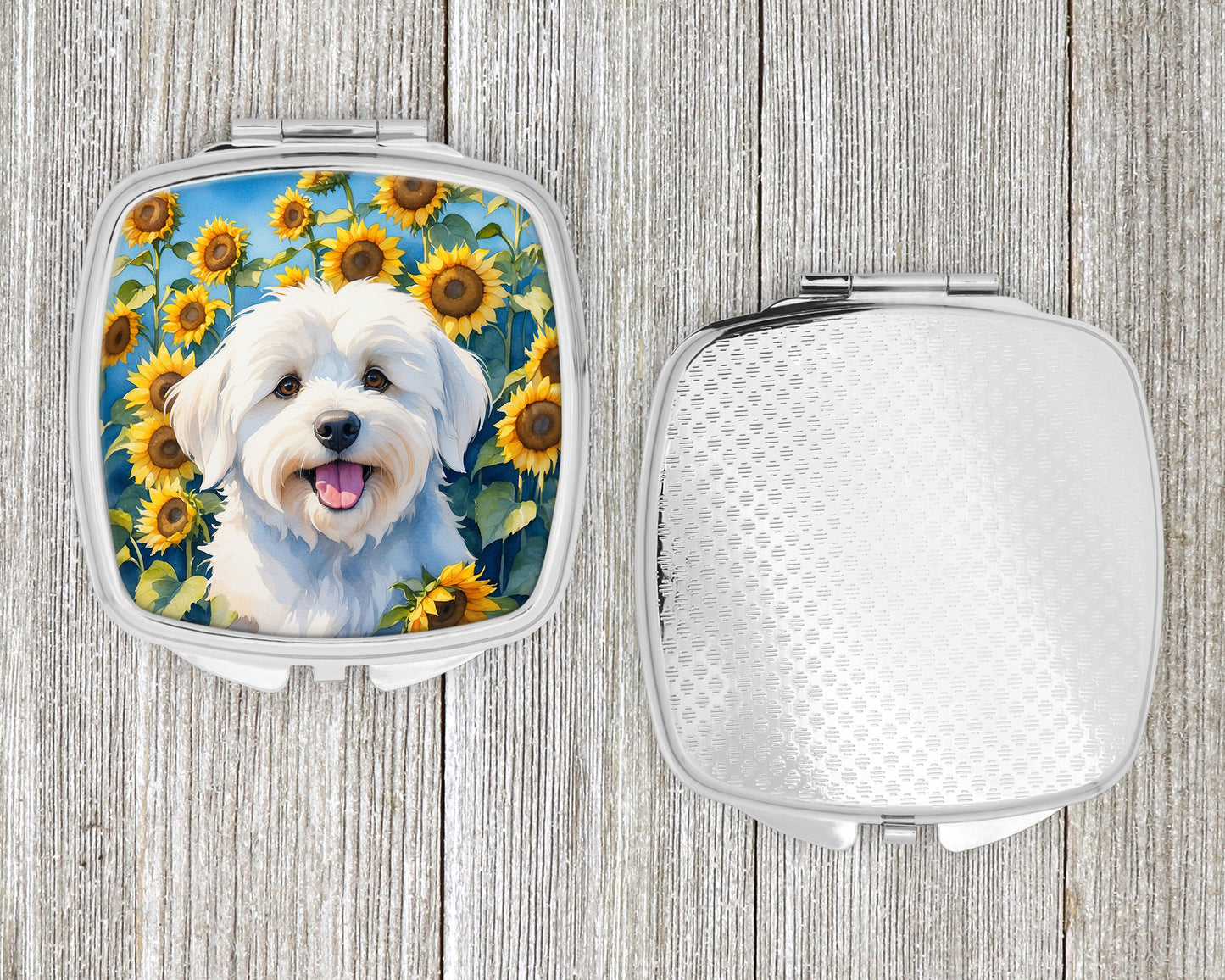 Coton de Tulear in Sunflowers Compact Mirror