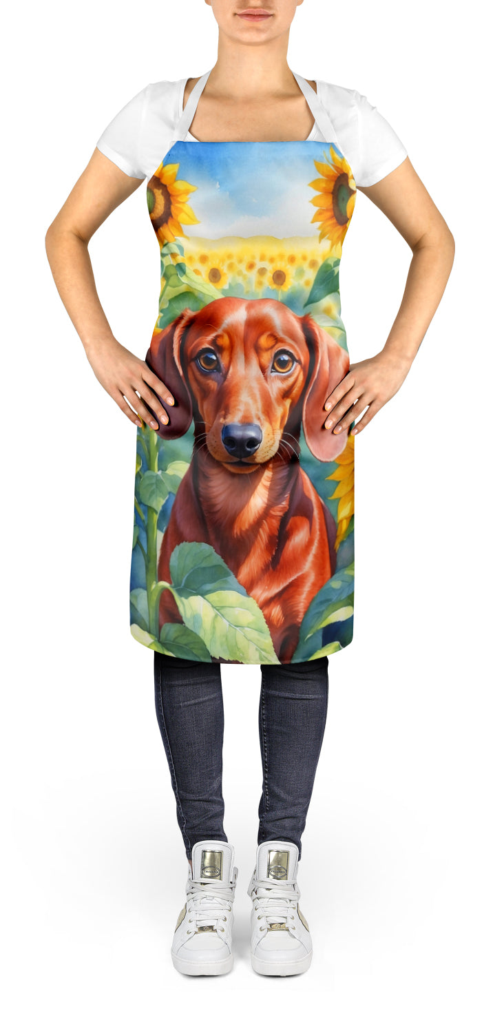 Dachshund in Sunflowers Apron