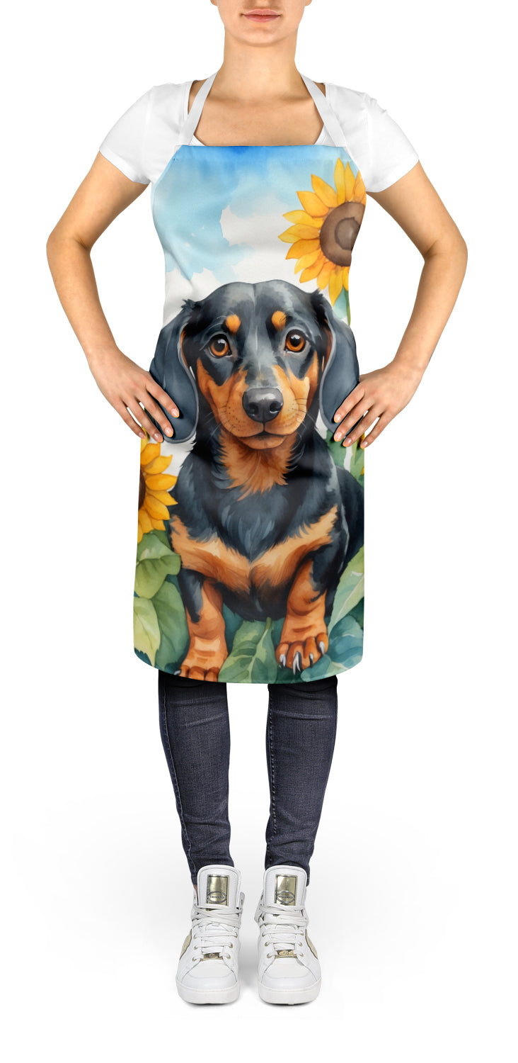 Dachshund in Sunflowers Apron