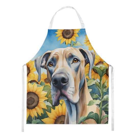 Buy this Great Dane in Sunflowers Apron