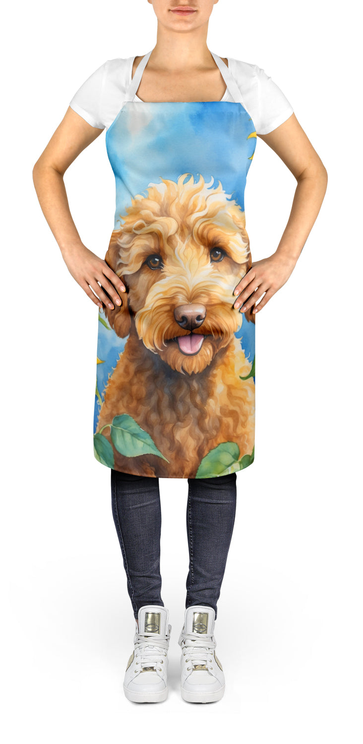 Labradoodle in Sunflowers Apron